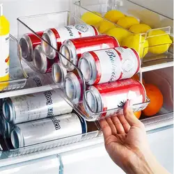 (1pcs)Drawer Type Refrigerator Can, Mineral Water Bottle Storage, Transparent Plastic PET Cabinet Organizing Box