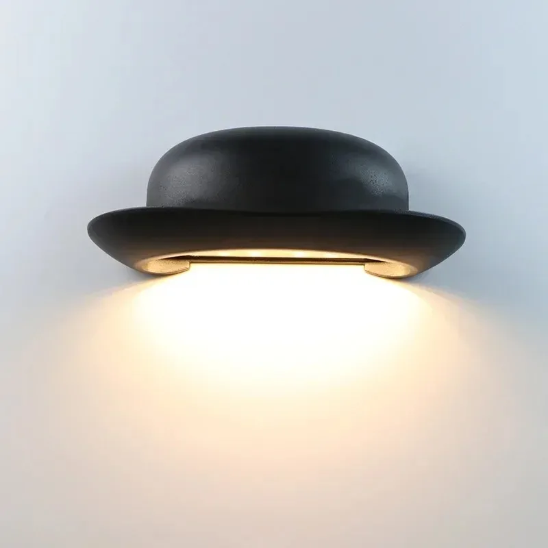 Waterproof Straw Hat Wall Lamp Creative Simple Nordic Led Outdoor Indoor Aisle Corridor Hotel Decoration Waterproof Wall Lamp