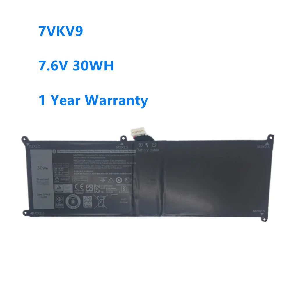 

7VKV9 9TV5X 7.6V 30Wh Laptop Battery For DELL Latitude XPS 12 7000 7275 9250 Battery 7VKV9