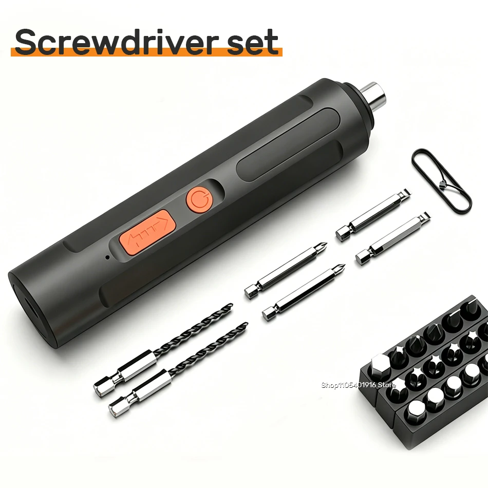 USB-Charging Electric Screwdriver Household Electric Screw Driver for Fastening Drilling and Screwdriving Tool Maintenance Tool