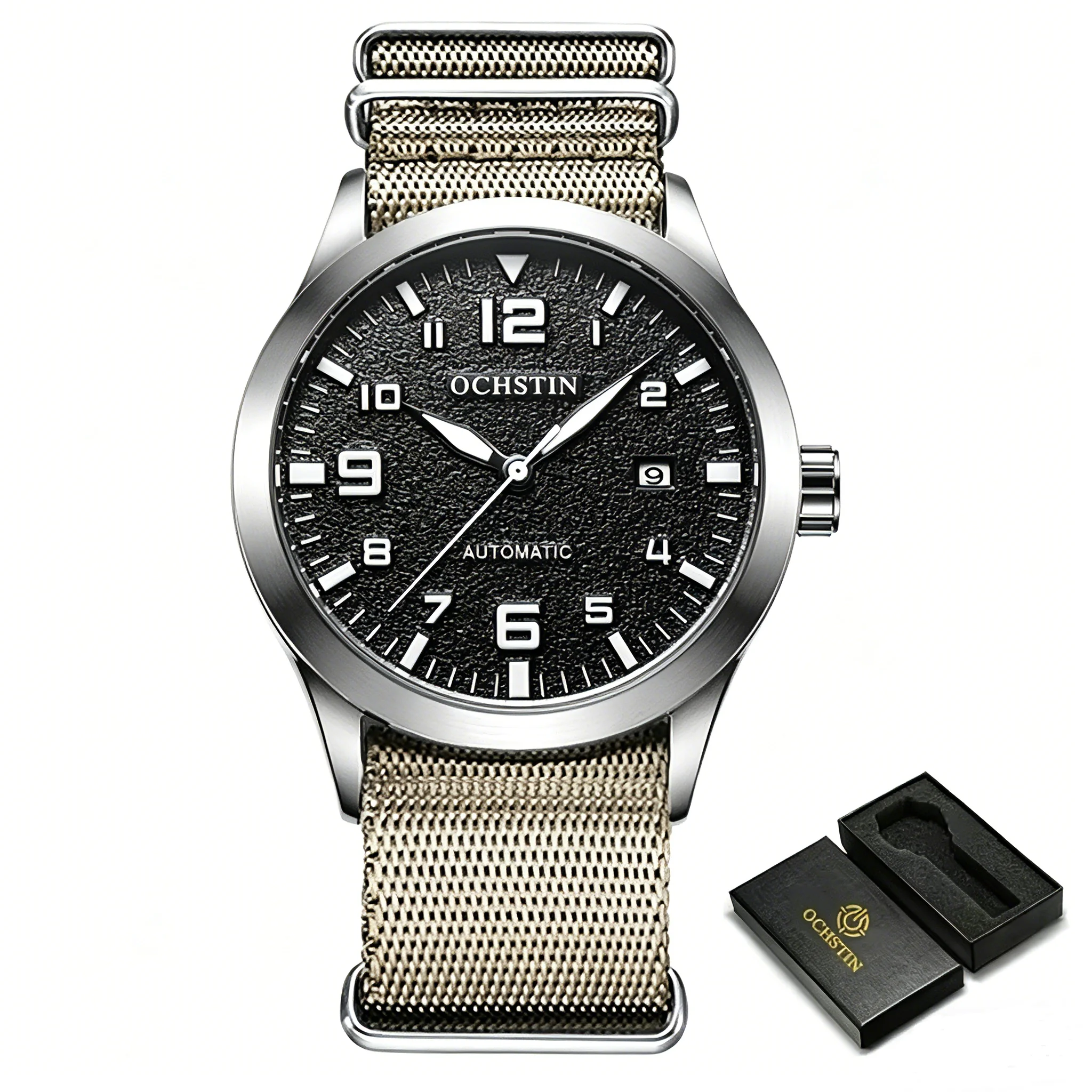OCHSTIN Mann Mechanische Pilot Armbanduhren Luxus Selbst Wind Leder Mechaniker Männliche Uhr Auto Datum Relogio Masculino Geschenk für Männer