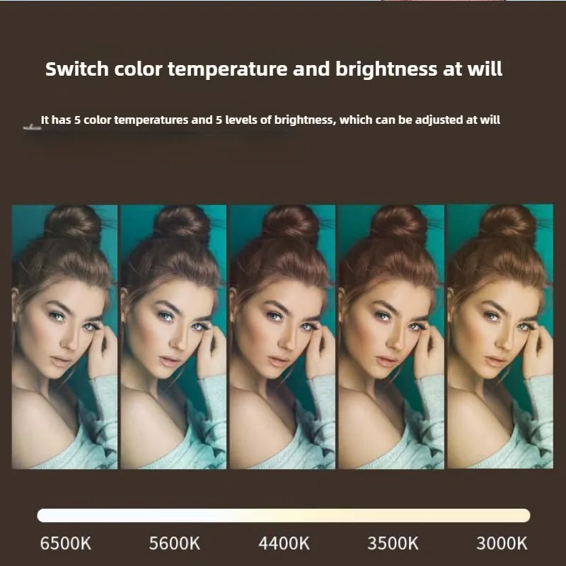 자석 셀카 라이트 내장 메이크업 거울 높이 조절 뷰티 필터 범용 휴대폰 호환 휴대용 디자인