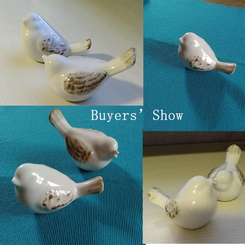 Lovely Ceramic Birds Nordic Style White Home Decoration Desktop Ornaments Creative Craft Gift Landscape Figurines Animal image 6