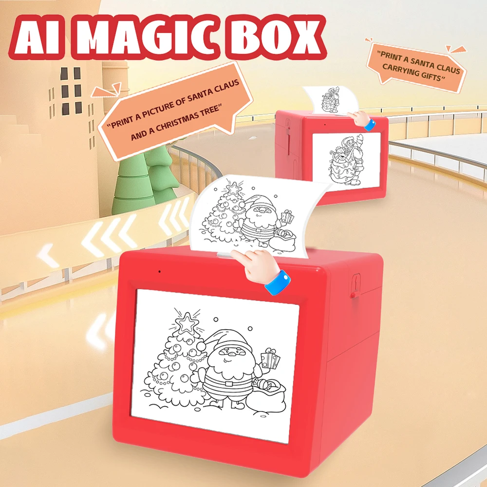 

Новый AI Magic Box: Мини-термопринтер для печати голоса, текста и изображений с подключением к Wi-Fi к мобильному телефону, портативный, для взаимодействия родителей и детей