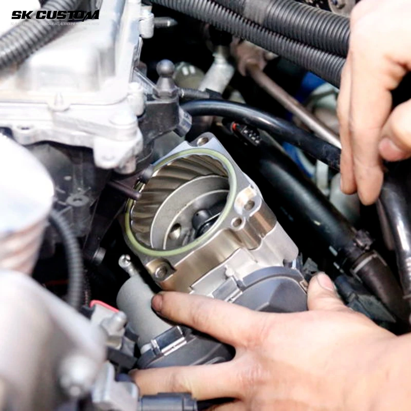 カスタムスロットルボディスペーサートヨタプラドアルファードレクサス GS ES RX 350 1GR 2GR 3.5L 4.0L エンジンインテークマニホールドアダプター