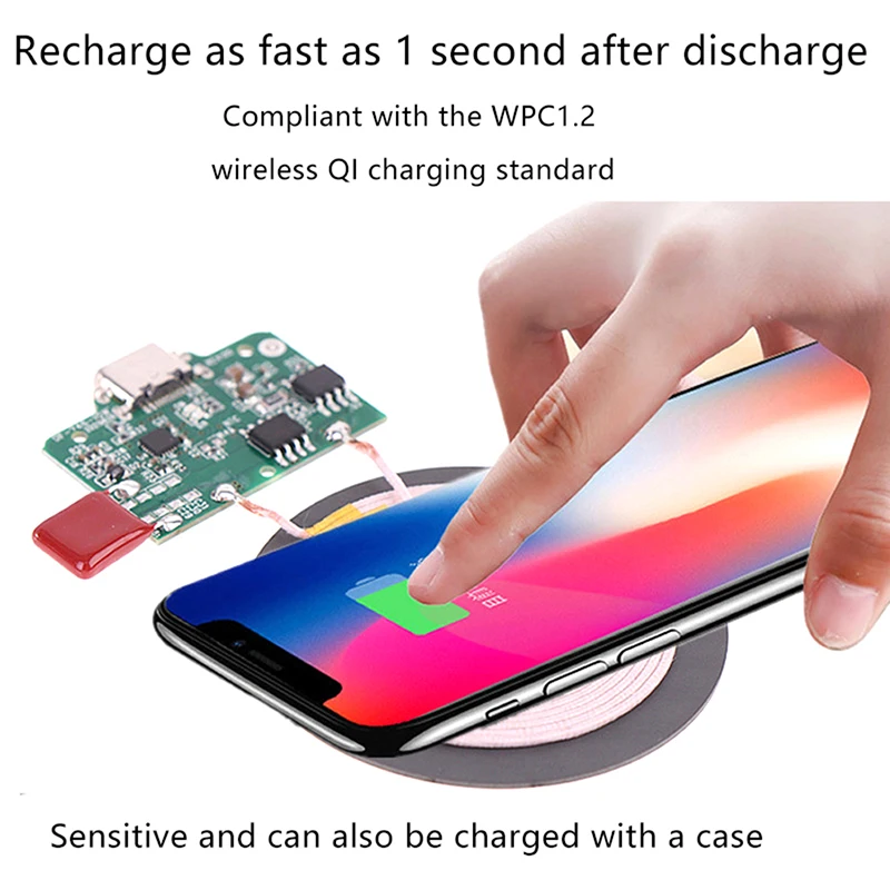 15W Qi Fast Wireless Charger Module Transmitter With Box PCBA Circuit Board Coil DIY