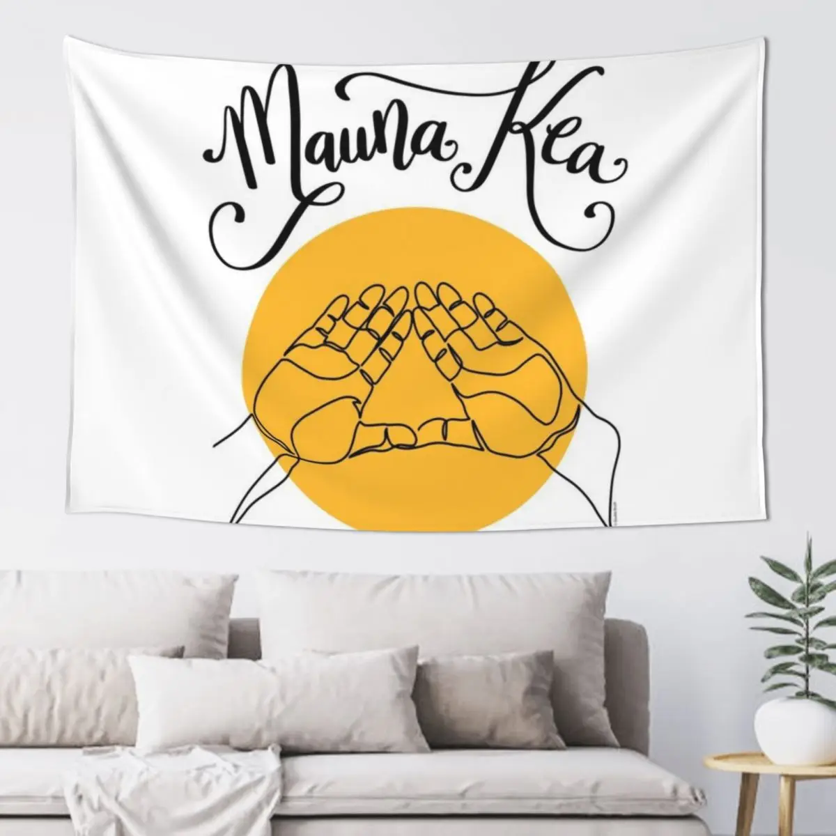 

We Are Mauna Kea Mountain Hand Sign Aloha Aina Hawaii Tapestry Funny Wall Hanging Decor Tapete For The Wall Tapestry