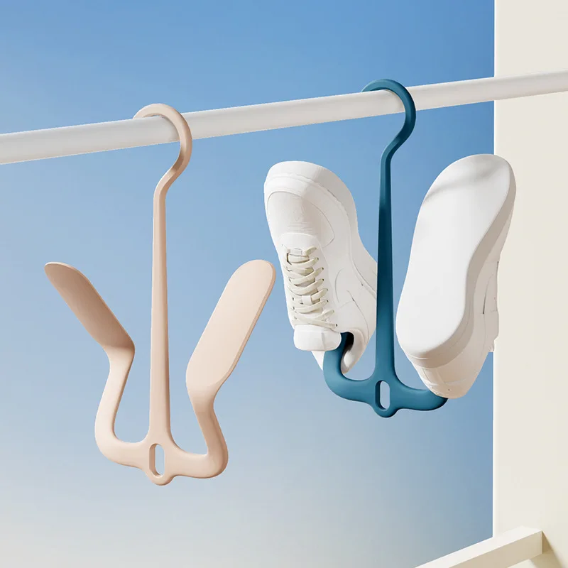 

LTT household shoe rack creative double hook shoe rack outdoor hook shoe drying rack