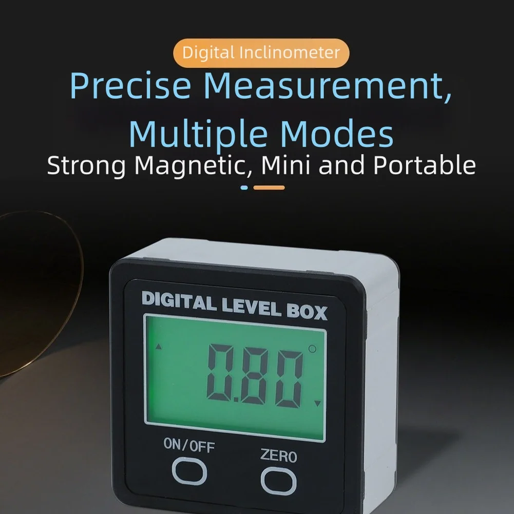 

Инклинометр с цифровым дисплеем, компактным дизайном и магнитным основанием для точного измерения угла в портативном форматах.