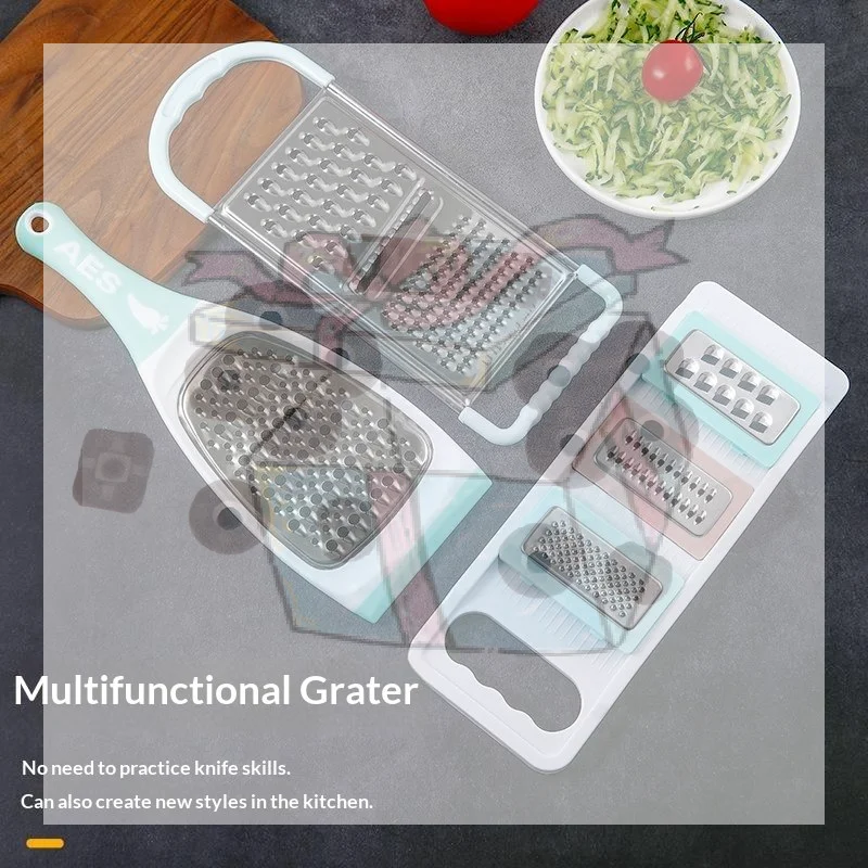 【CC】Innovative Stainless Steel Kitchen Scrubber Scraper Multi-Purpose Household Potato Shredder Vegetable Cleaning Peeler Tool