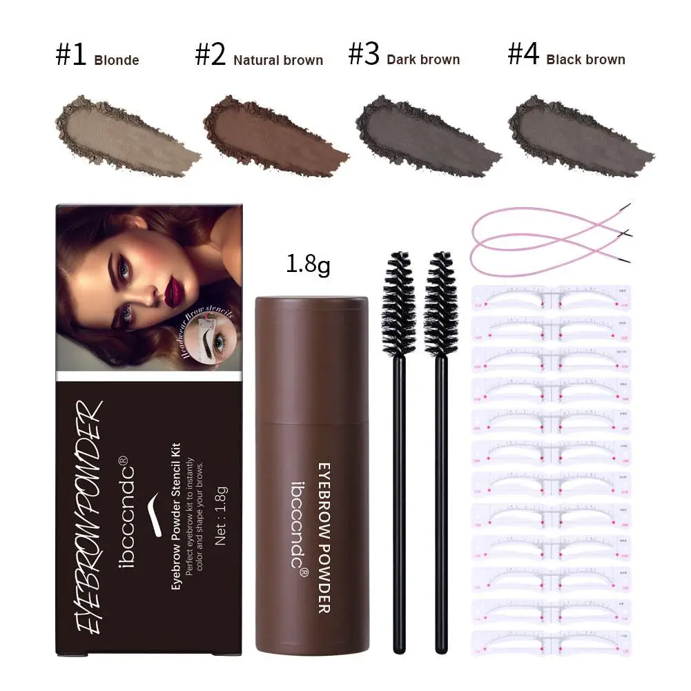 Complete Professional Eyebrow Powder Stamp Shaping Kit Makeup Brushes Eyebrow Paint Eyebrow Pencil Eye Brows Stencil Makeup