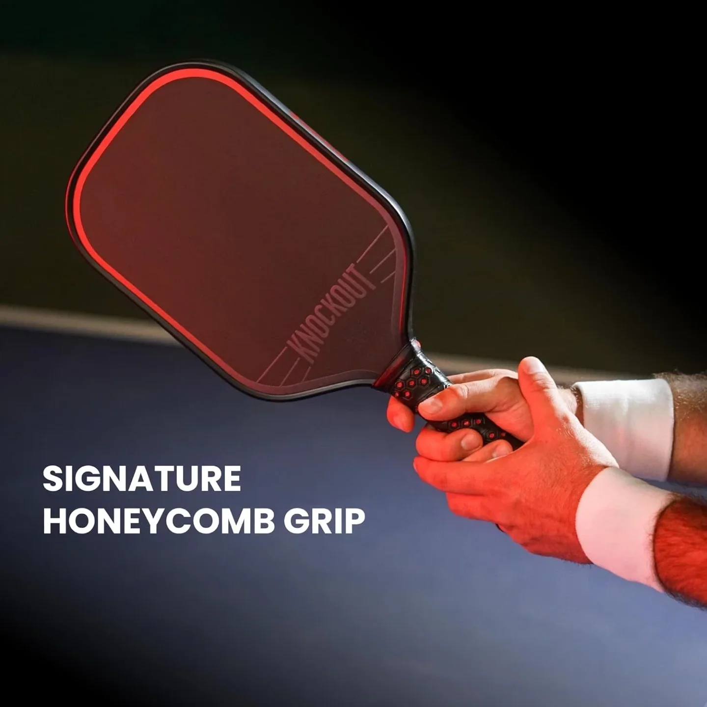 

Knockout 16 Pickleball Paddle T700 Raw Carbon Fiber Face, 16mm Built-In New GenerationPowerflex Dynamic Bonbon Core Foam