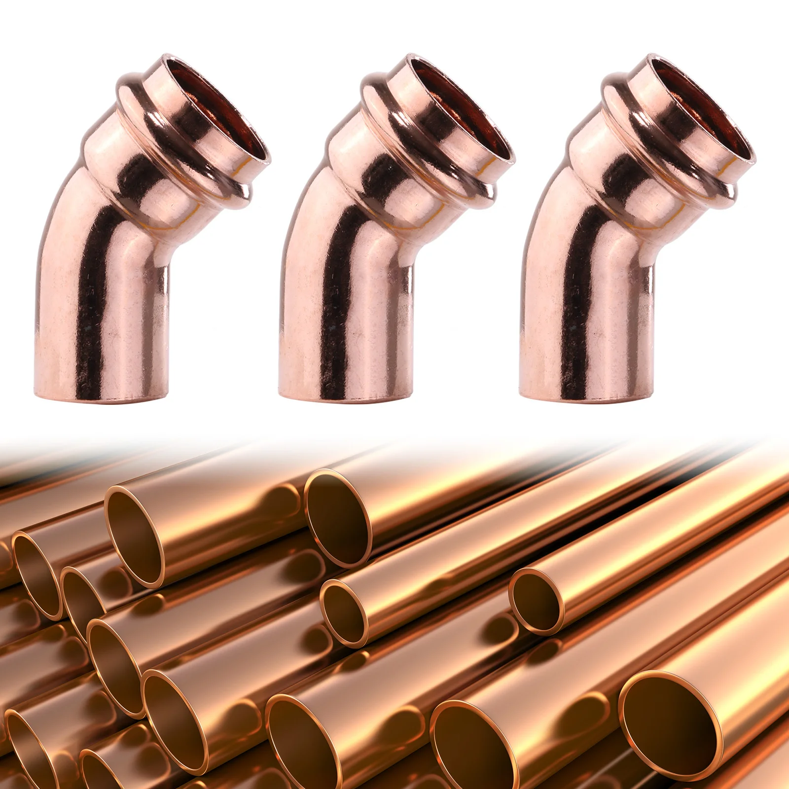 

Медные трубчатые фитинги V-образной формы, герметичные медные соединительные фитинги, 40 штук, 1 дюйм, FTG, универсальные аксессуары для домашней сантехники
