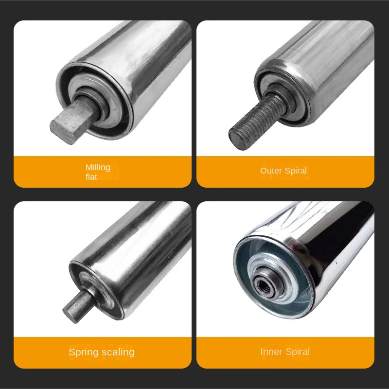 No-Power Roller Roller Stainless Steel Assembly Line Roller Shaft Galvanized Coated Roller Conveyor Belt Roller Rubber Roller