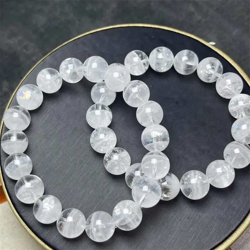 9/11/12MM Natural White Garden Quartz Bracelet Women Fashion Charm Crystal Healing Energy Gemstone Yoga Jewelry 1PCS