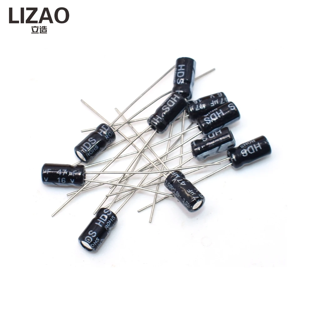 LIZAO 120PCS Electrolytic Capacitor Kit, 12 Values 1uF-470uF Mixed Capacitor Package for Arduino Projects
