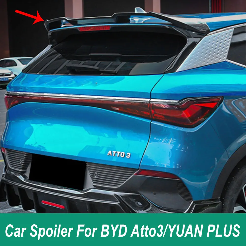 Suitable for BYD PIUS 2022 23GT Double Hollow Iarge Battle Version Spoiler Wing Rear Trunk Cover FRP Car Modification Accessorie