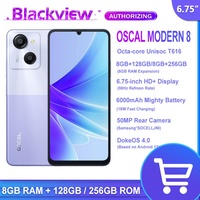 Blackview OSCAL MODERN 8 6.75 Inch Ultra Thin Smartphones 8GB+128GB/256GB Mobile Phone 50MP Camera 6000mAh 18W Fast Charge Andro