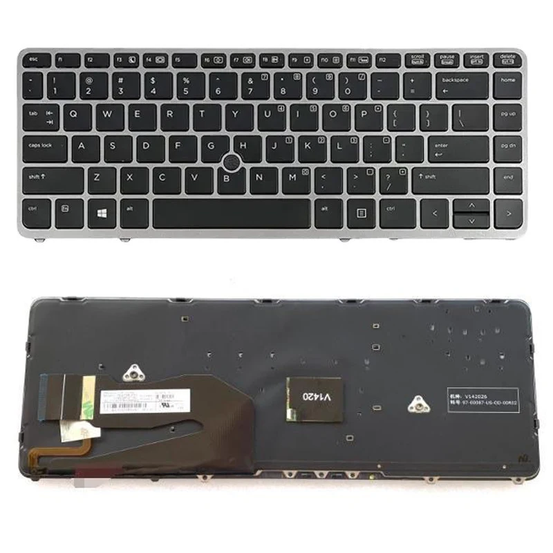 XIN-Russian-US Backlight Laptop Keyboard For HP EliteBook 840 G1 850 G1 850 G2 740 G1 745 G1 750 G1 755 G1 With Backlit pointer