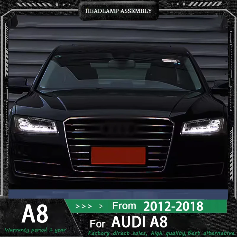 

Подходит для фар Audi A8 2012-2018 A8, фара S8, матричная светодиодная фара в сборе, оригинальные фары A8, системы автоматического освещения