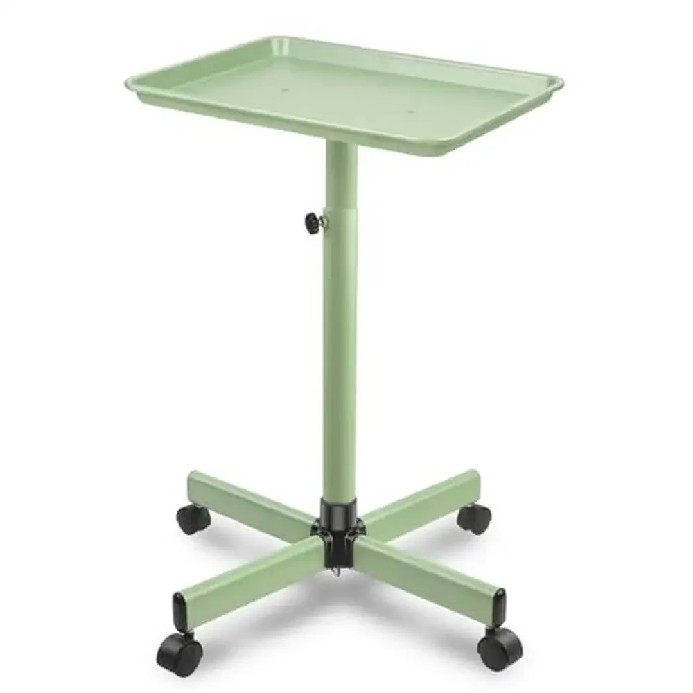 

Adjustable Aluminum Salon Tray Cart with Swivel Wheels Large Capacity Tool Tray Hair Beauty Use