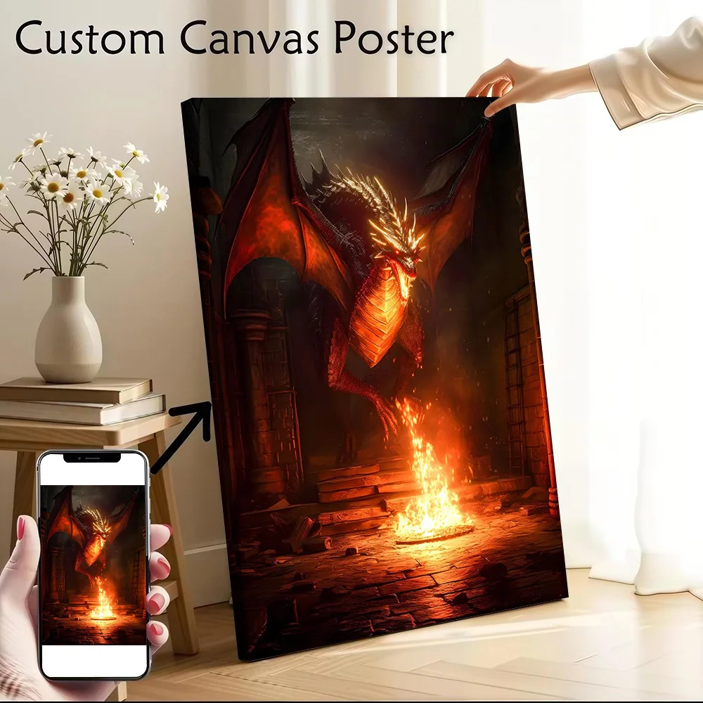 Dragons Breath Canvas Wall Art Poster Personalized Photo Printing Perfect Gift for Modern Home Decoration Ornaments Wand Deko