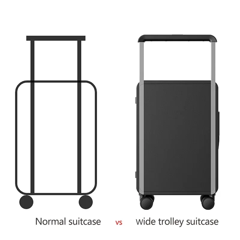 suitcase with ride with TSA lock and wide trolley PC Printed logo Trolley Travel Luggage