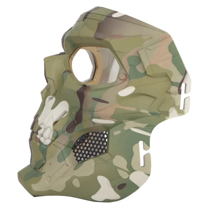 ZXYHFE Tactical Halloween Full Face Skull Messenger Masks Paintball Accessories Adult Film Theme Party Gift Movie Props Cosplay