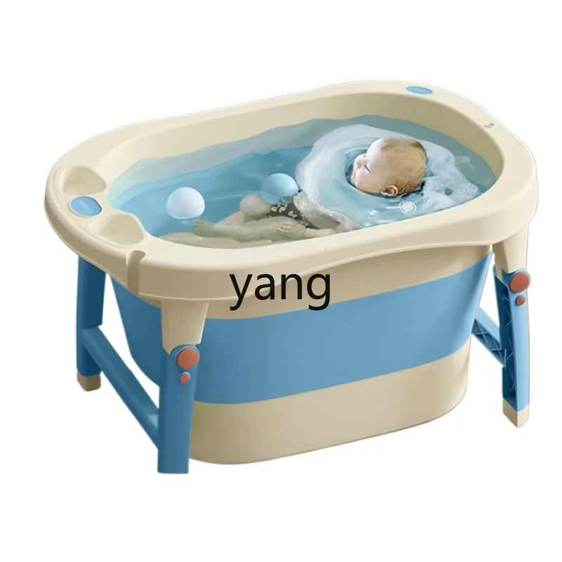 CX Baby Bathtub Children Thickened plus-Sized Folding Bath Bucket Newborn Baby Sitting Lying