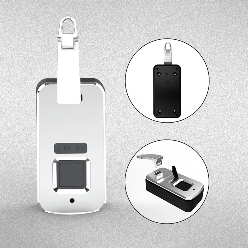 Kłódka na odcisk palca, zabezpieczenie przed kradzieżą, do etui na kłódkę, ładowanie USB, długi czas czuwania
