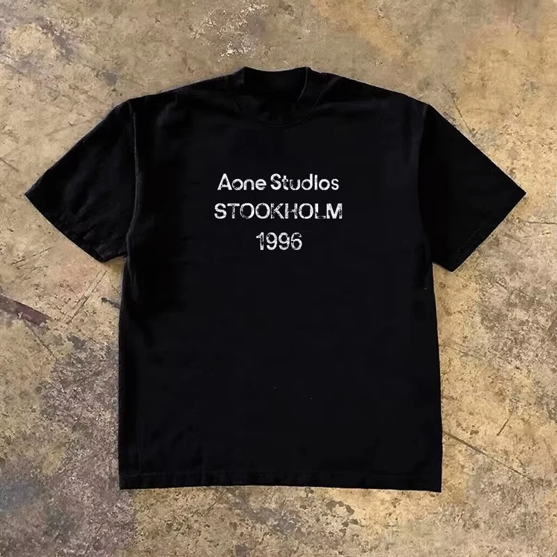 

2025 New Summer Letter Printed T-Shirt Men's and Women's Cotton Short Sleeve T-Shirt Unise Friendly Simple Versatile T-Shirt Top