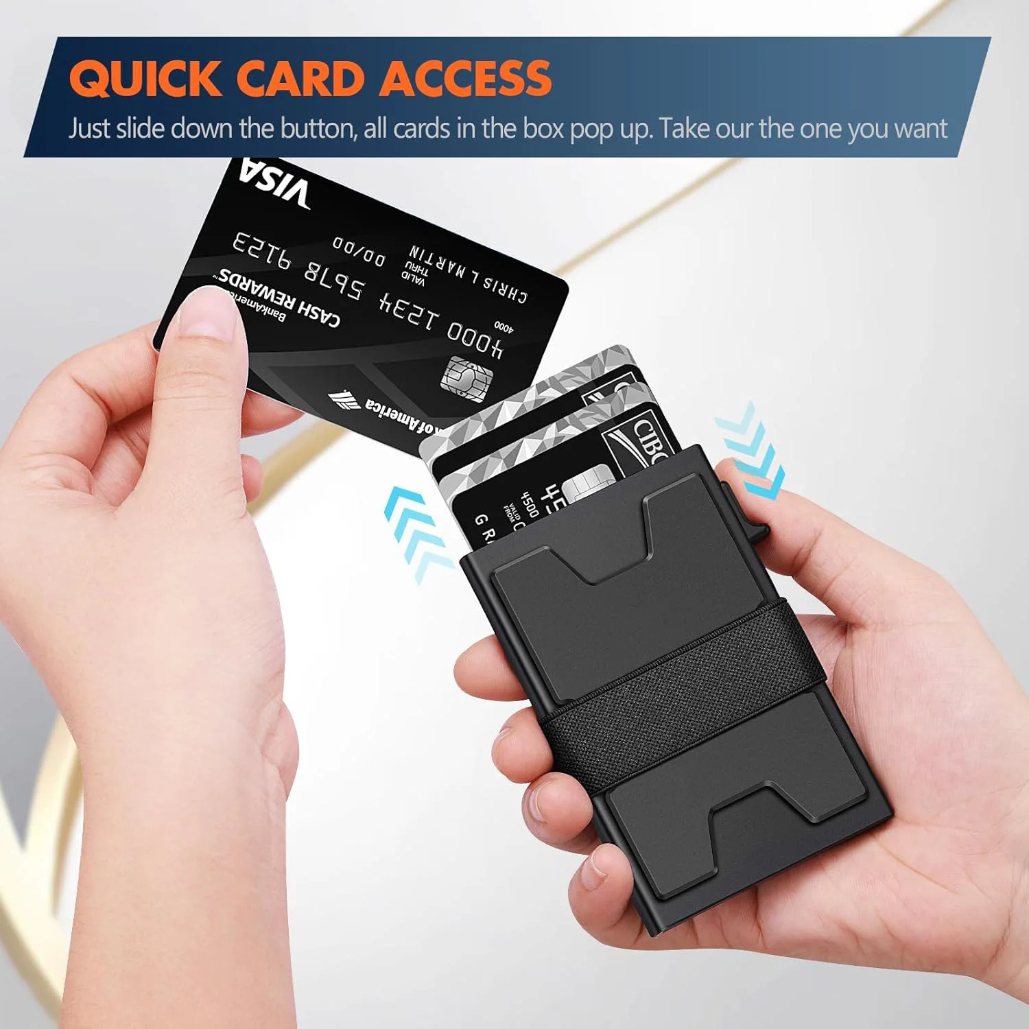 2025 Pop Up Anti-theft ID Credit Card Holder Porte Carte Thin Aluminium Wallets Pocket Case Bank Women Men Credit Card Box