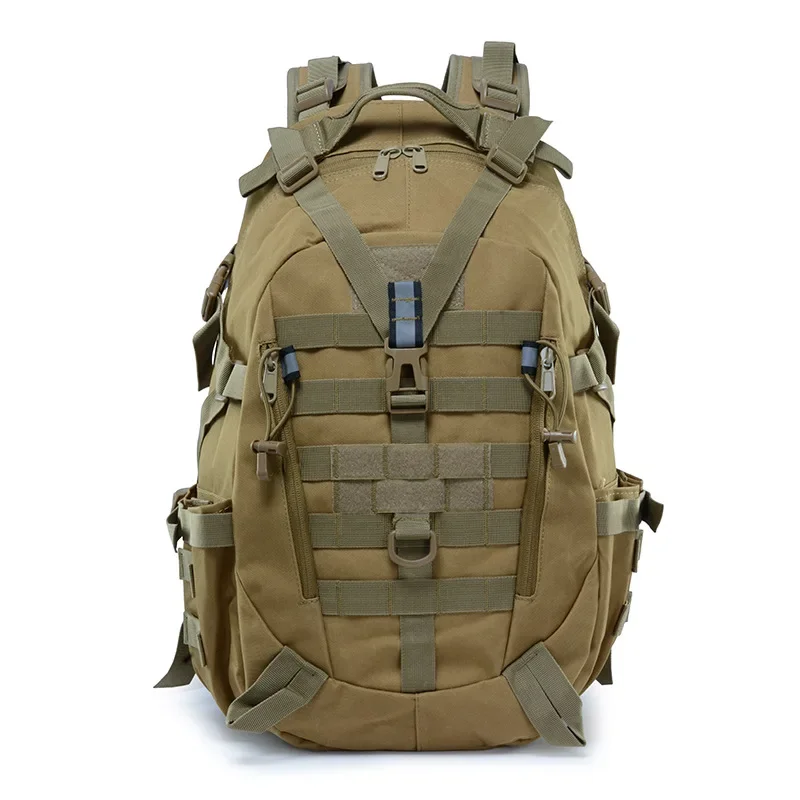 

25L Backpack Men's Bag Travel Bags Tactical Molle Climbing Rucksack Hiking Outdoor Reflective Shoulder Fishing Bag