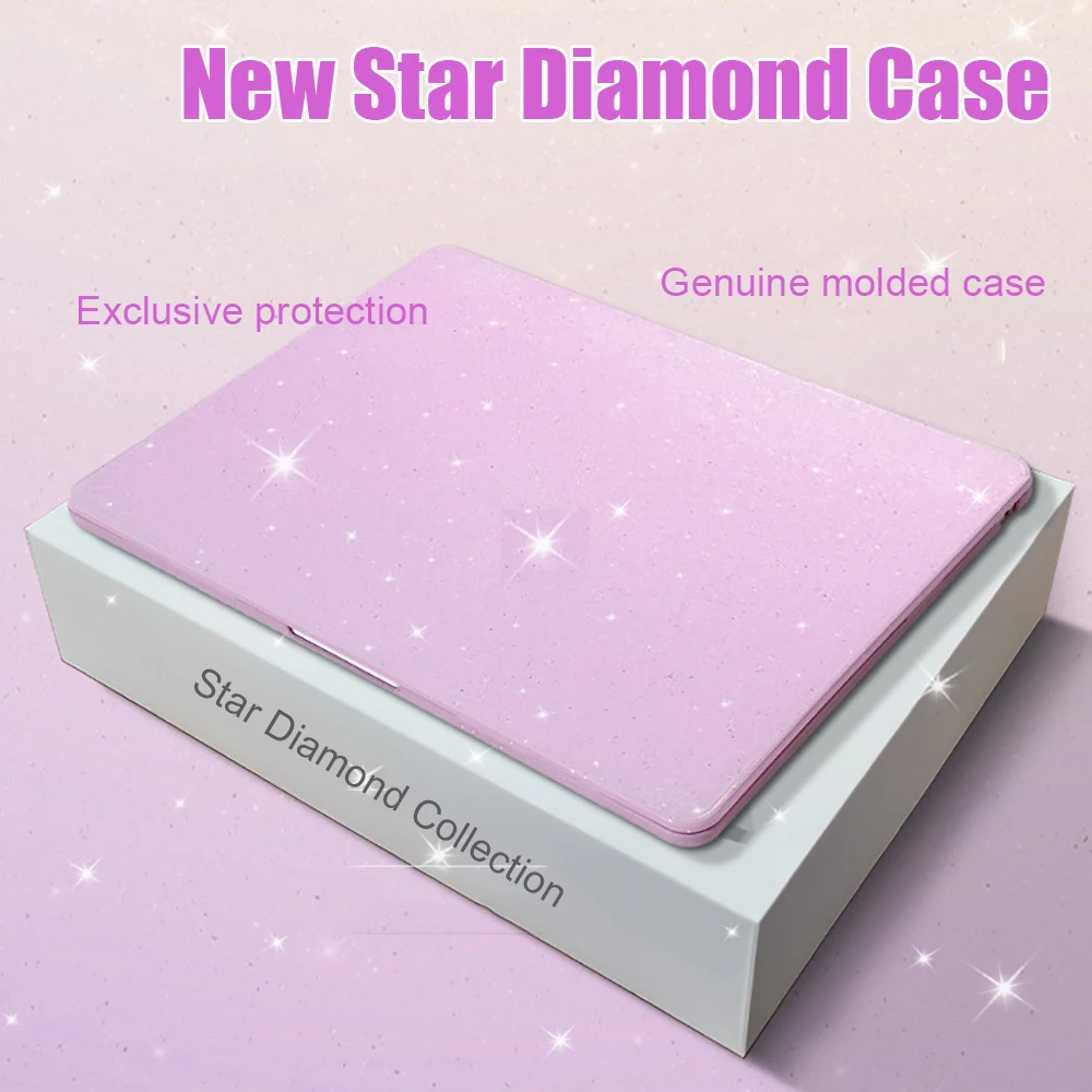 Laptop Case For MacBook Air 13 Case Macbook Pro 13 Case 2020 Air M1 For Macbook Air 13 Starry Diamond Cream Case