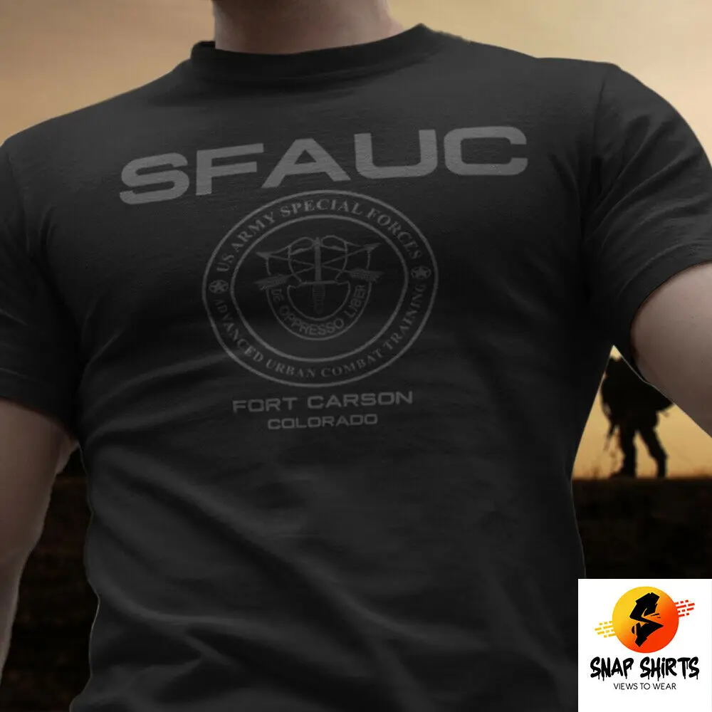 

US Army SFAUC Special Forces Advanced Urban Combat Training Green Berets T-Shirt