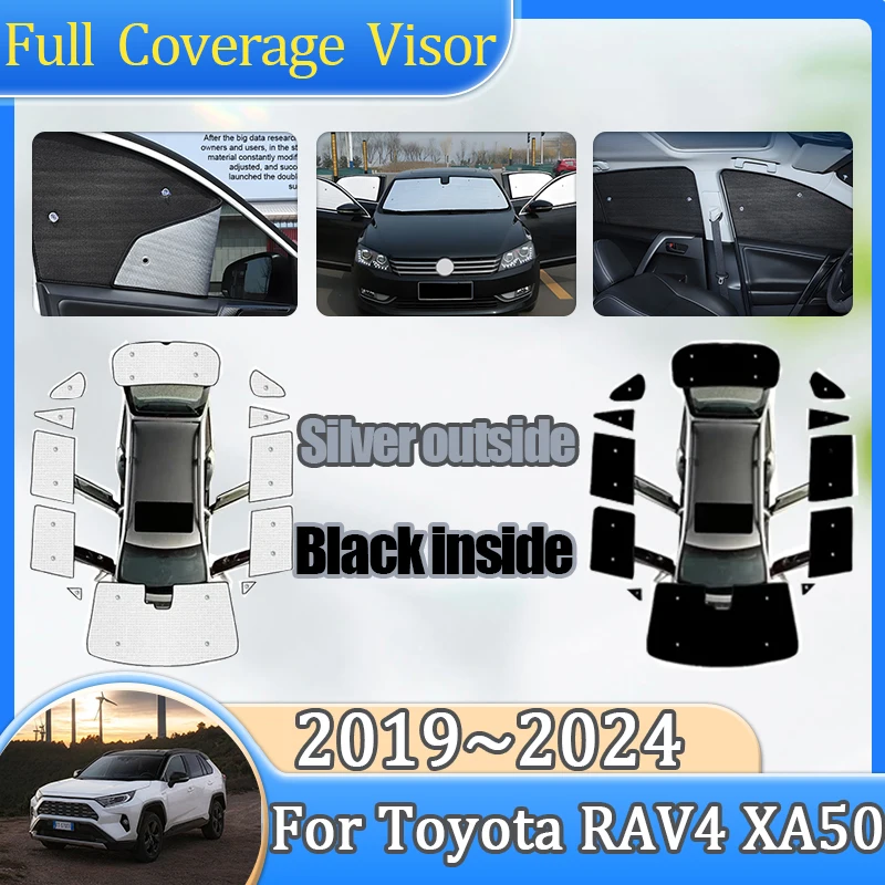 

For Toyota RAV4 XA50 Accessories 2019~2024 2023 Car Front Rear Side Sunscreen Privacy Blind Curtain Sunshade Anti-UV Accessories