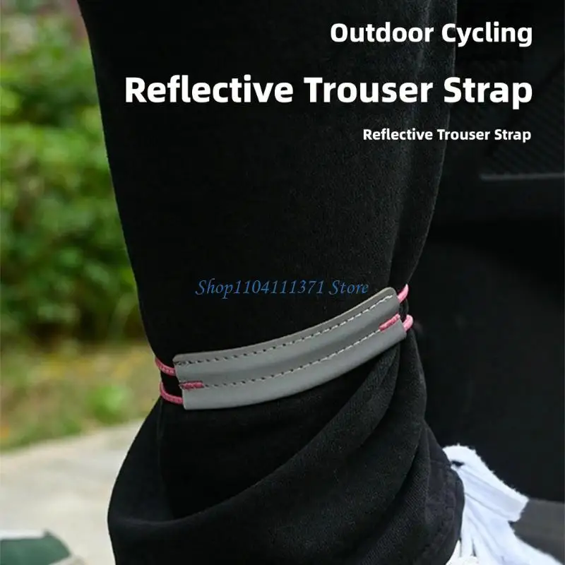 P9FC Reflective Cycling Trousers Strap Safety Bicycles Ankle Band Pant Leg Cuffs Wrap Band Reflective Cycling Pant Strap