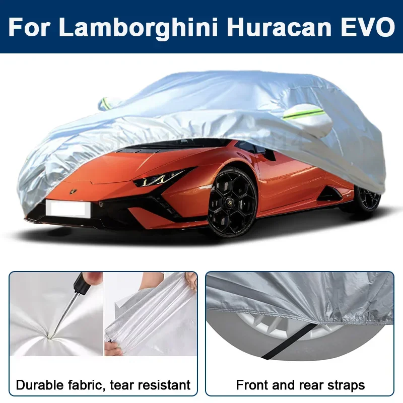 

Всепогодный чехол для автомобиля Lamborghini Huracan EVO с отражающими полосами, водонепроницаемый, снегозащитный, пылезащитный, с защитой от УФ-излучения, автозапчасть