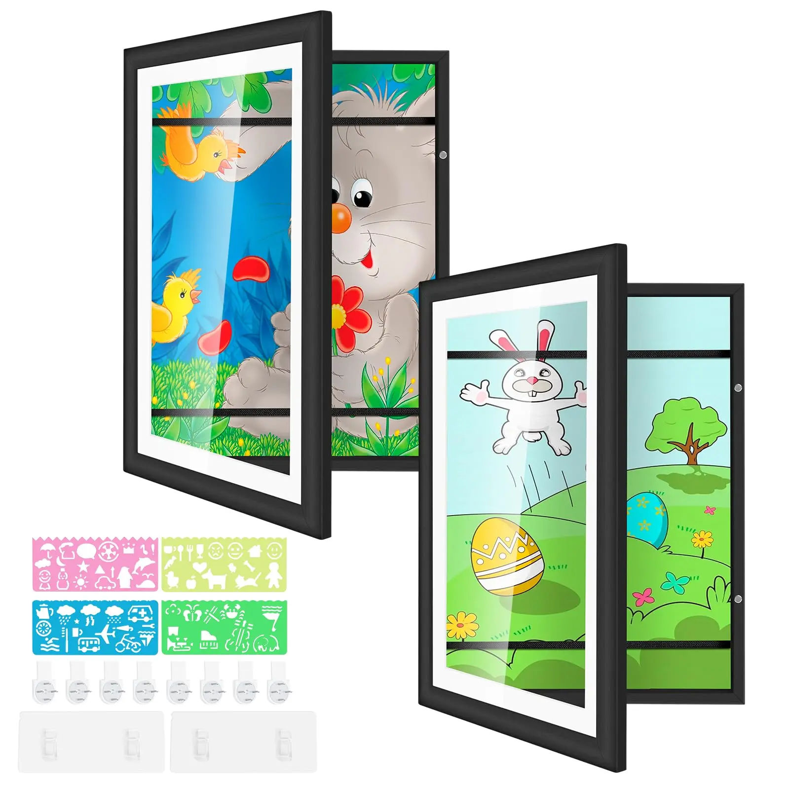 Picture Frame Children's Drawings A4,2 Pieces Picture Frame for Children's Drawings Fillable, Children Picture Frame