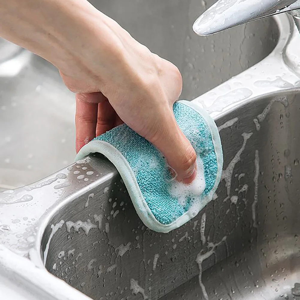 

8pcs Multi-Function Cleaning Sponge Wok Scrub Kitchen Dish Sponge Household Daily Use Reusable Compact Absorbent Sink Pot Pan