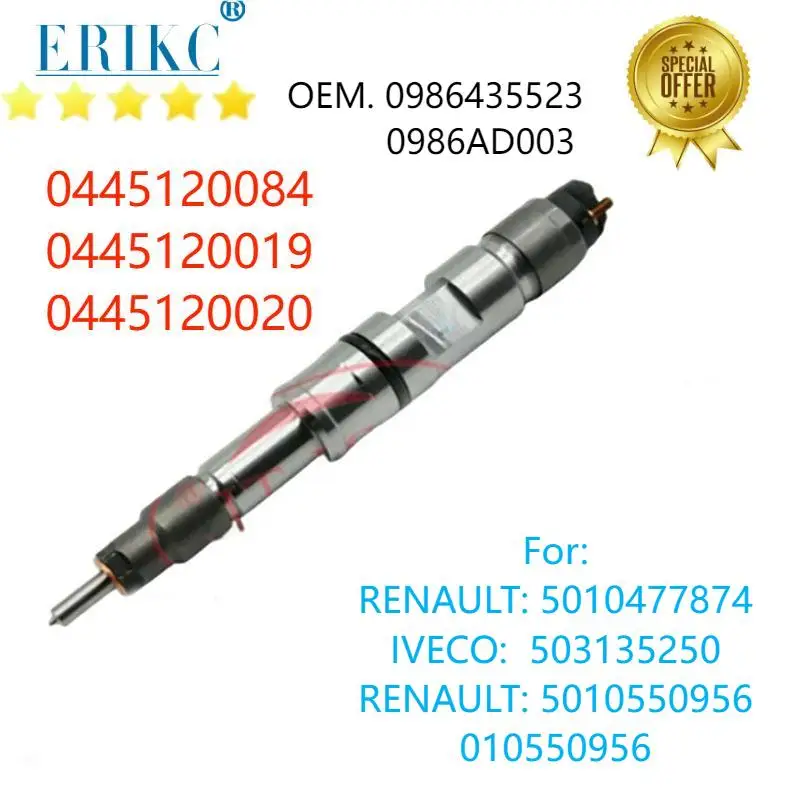 

ERIKC 0445120019 New Diesel Sprayer 0445120020 Common Rail Injector 0445120084 For Nissan RENAULT 0986435523