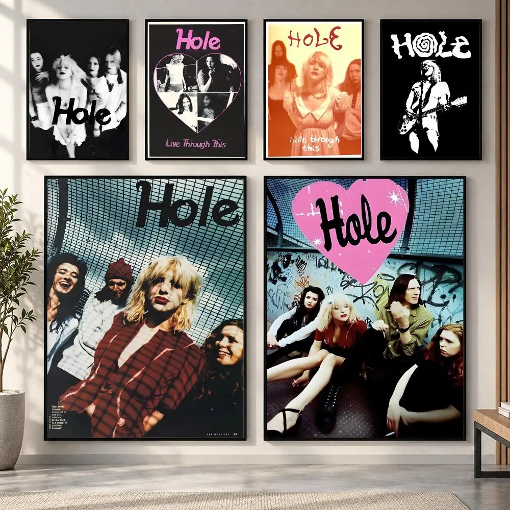 Hole band Alternative Rock Band Hole Poster HD art sticky wall waterproof home living room bedroom bar aesthetic decoration