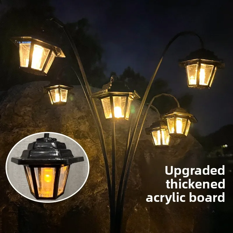 

Waterproof Solar Retro Hexagonal Palace Lights, Outdoor Landscape Lamp for Garden Villa Patio Lawn Decoration