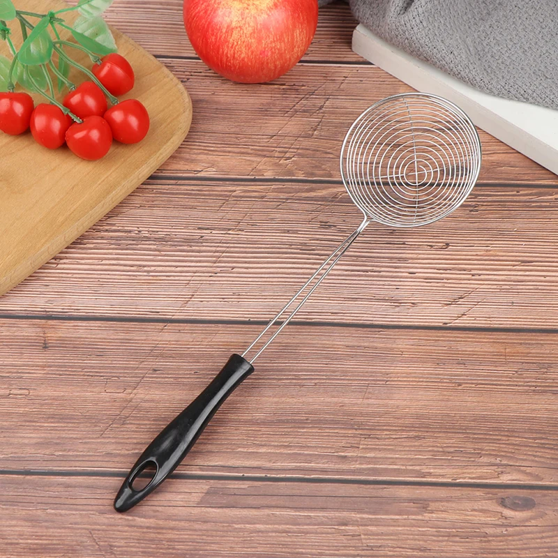 Stainless Steel Wire Drain Scoop Hot Pot Drain Scoop Drain Oil Spill Scoop Noodles Powder Spoon Milk Tea Shop Pearl Filter Spoon