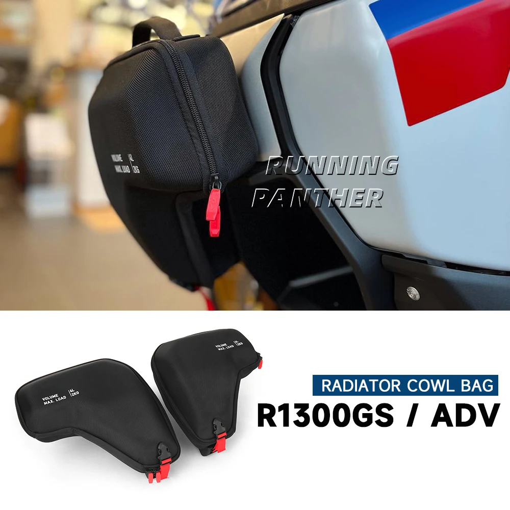

For BMW R 1300 GS ADV R1300GS Adventure 2024- Motorcycle Waterproof Bag Fairing Left Right Radiator Cowl Bags Accessories