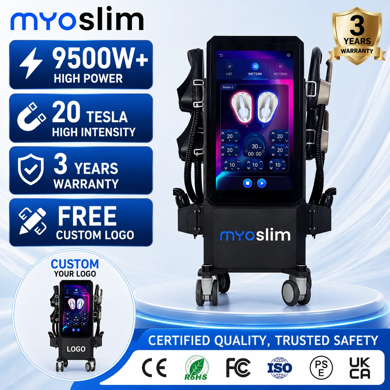 MYoslim New  RF Portable  Body Sculpt Machine Pelvic Pad Muscle Stimulation Slimming