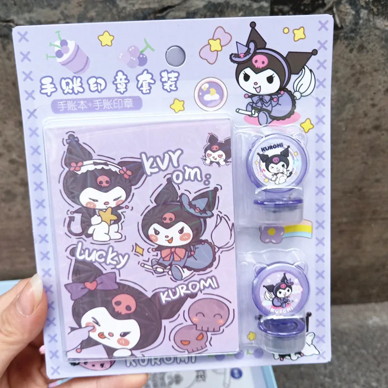 20pcs Sanrio Kuromi Melody Decorative Seal Diy Hand Ledger Notebook Teacher Seal Reward Stationery Supplies Student Set