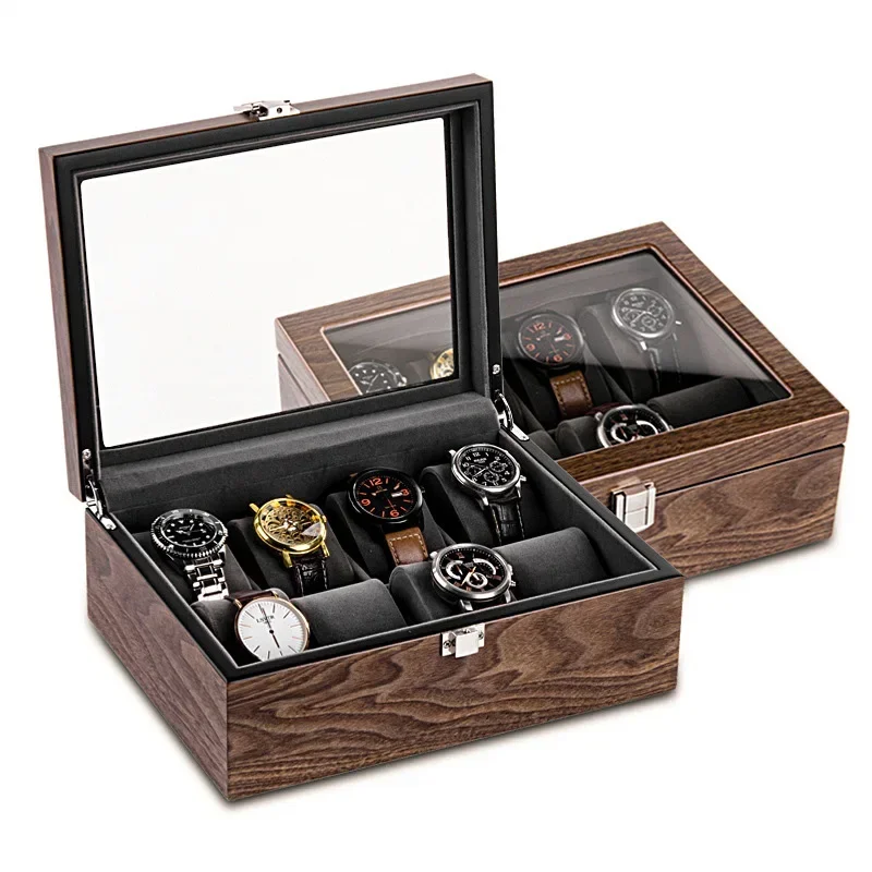 For Watch Walnut Watch Case Storage Box Simple High-grade Mechanical Watches Bracelet Collection Display Customizable Logo OEM