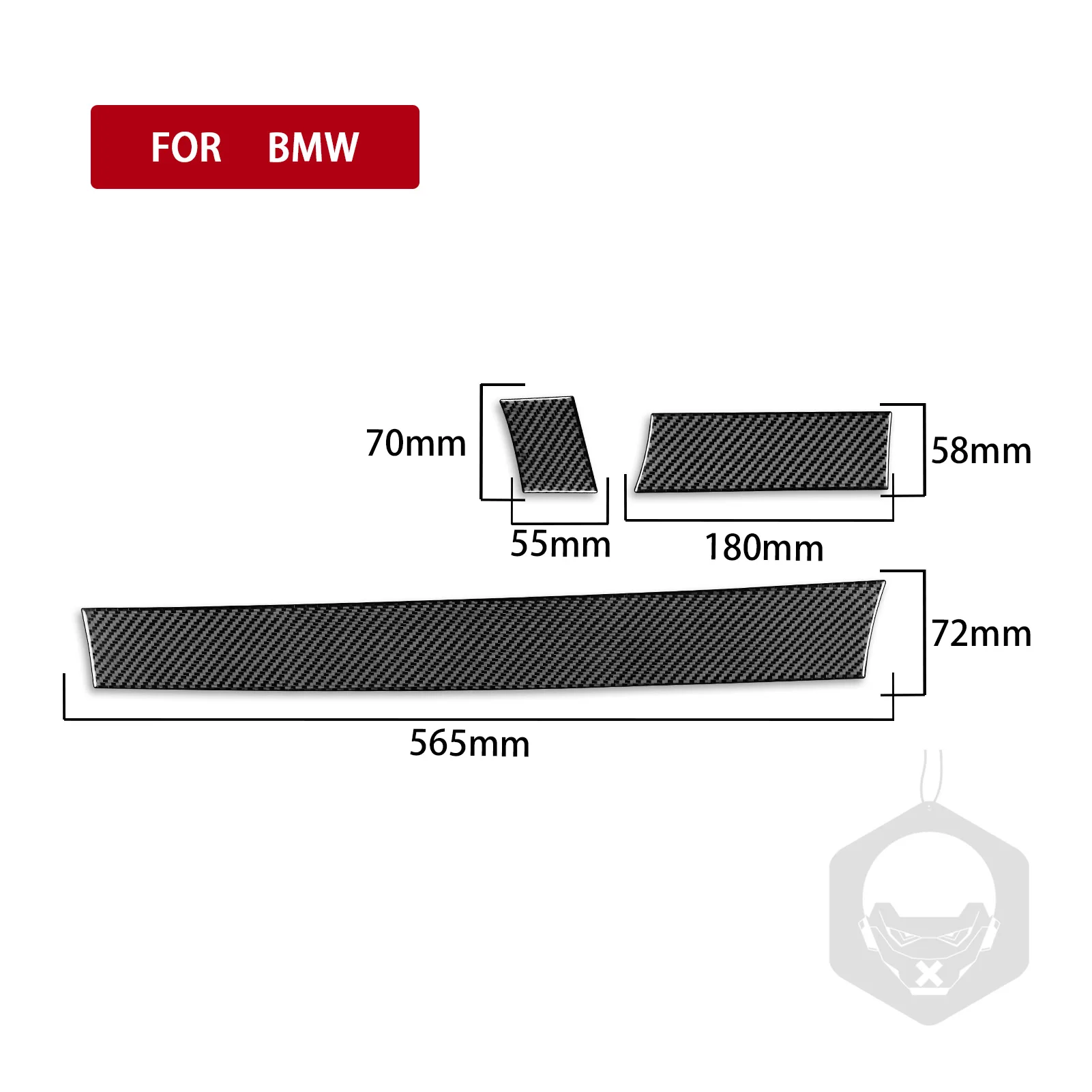 For BMW 5 Series E60 2004 2005 2006 2007 Carbon Fiber dashboard panel Car Interiors trim Accessories decorative stickers view 4