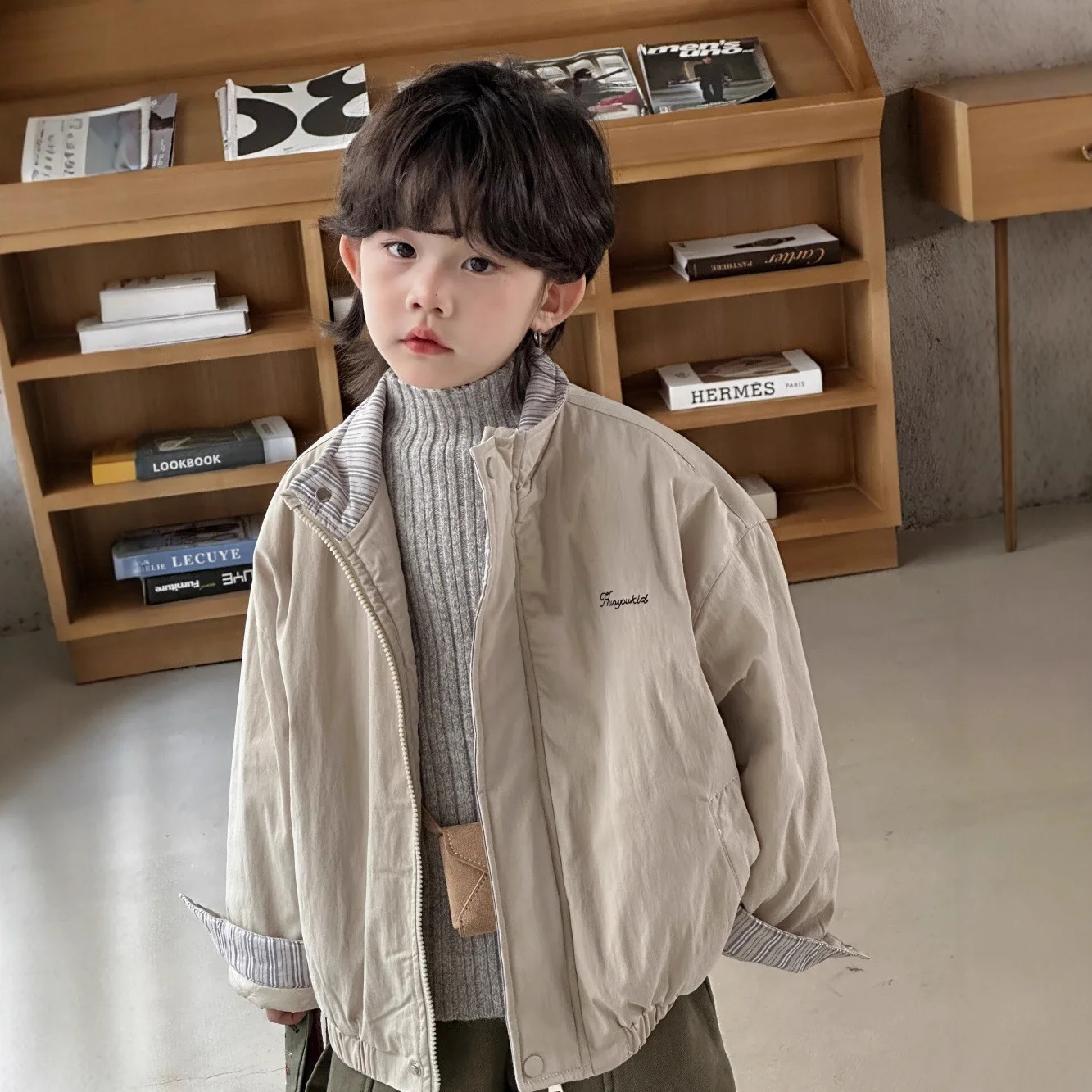 

Осенне-зимние детские парки для мальчиков с хлопковой подкладкой и надписью для маленьких мальчиков, верхняя одежда на молнии, пальто, утепленная теплая детская куртка в полоску для мальчиков